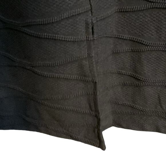 Premier Amour Little Black Dress SZ 10 Off the Shoulder Diamond Pattern Bodycon - Picture 9 of 10